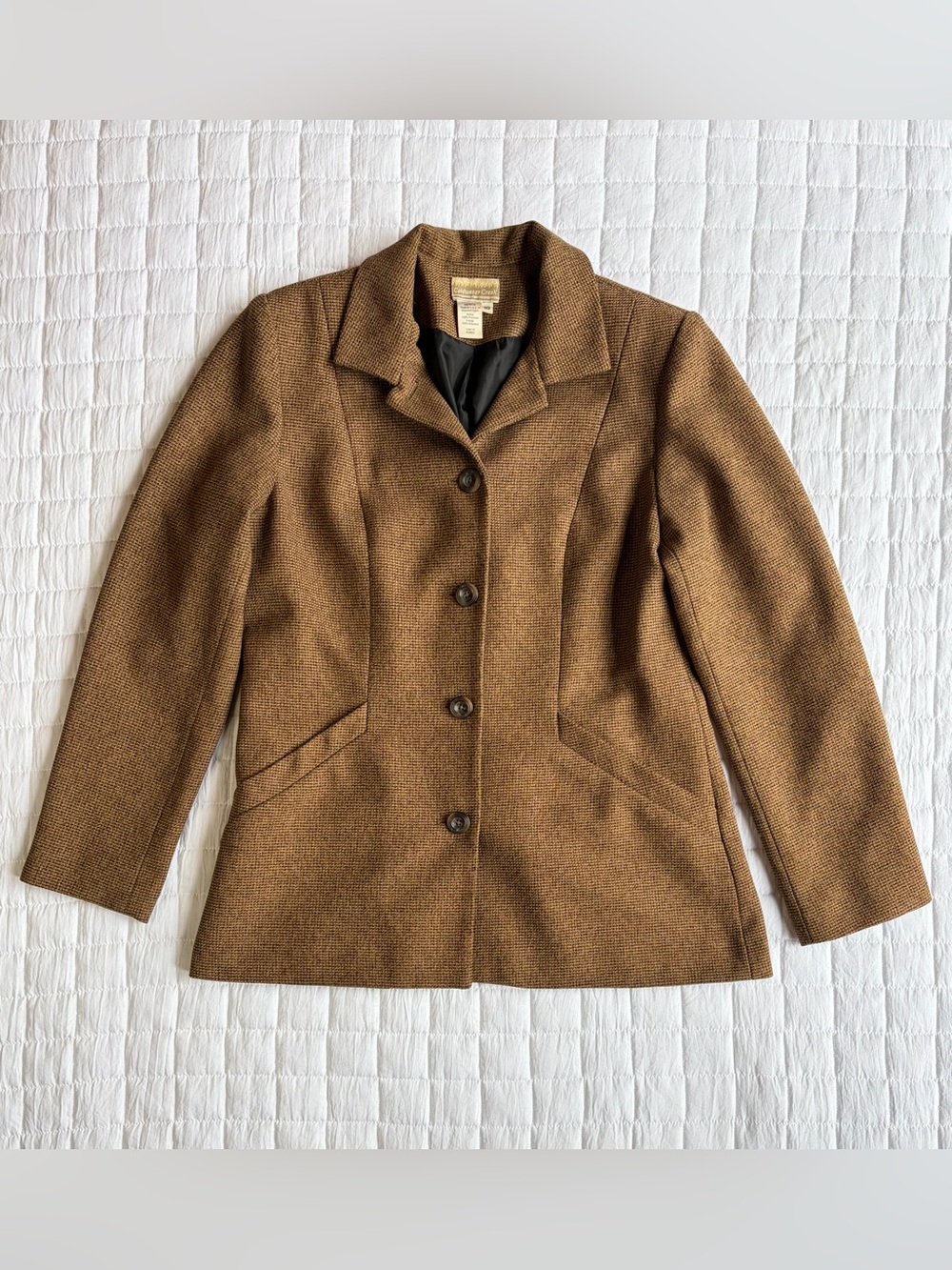 VTG Coldwater Creek Brown 4-Button Blazer Size 10 Grandmacore Old Money